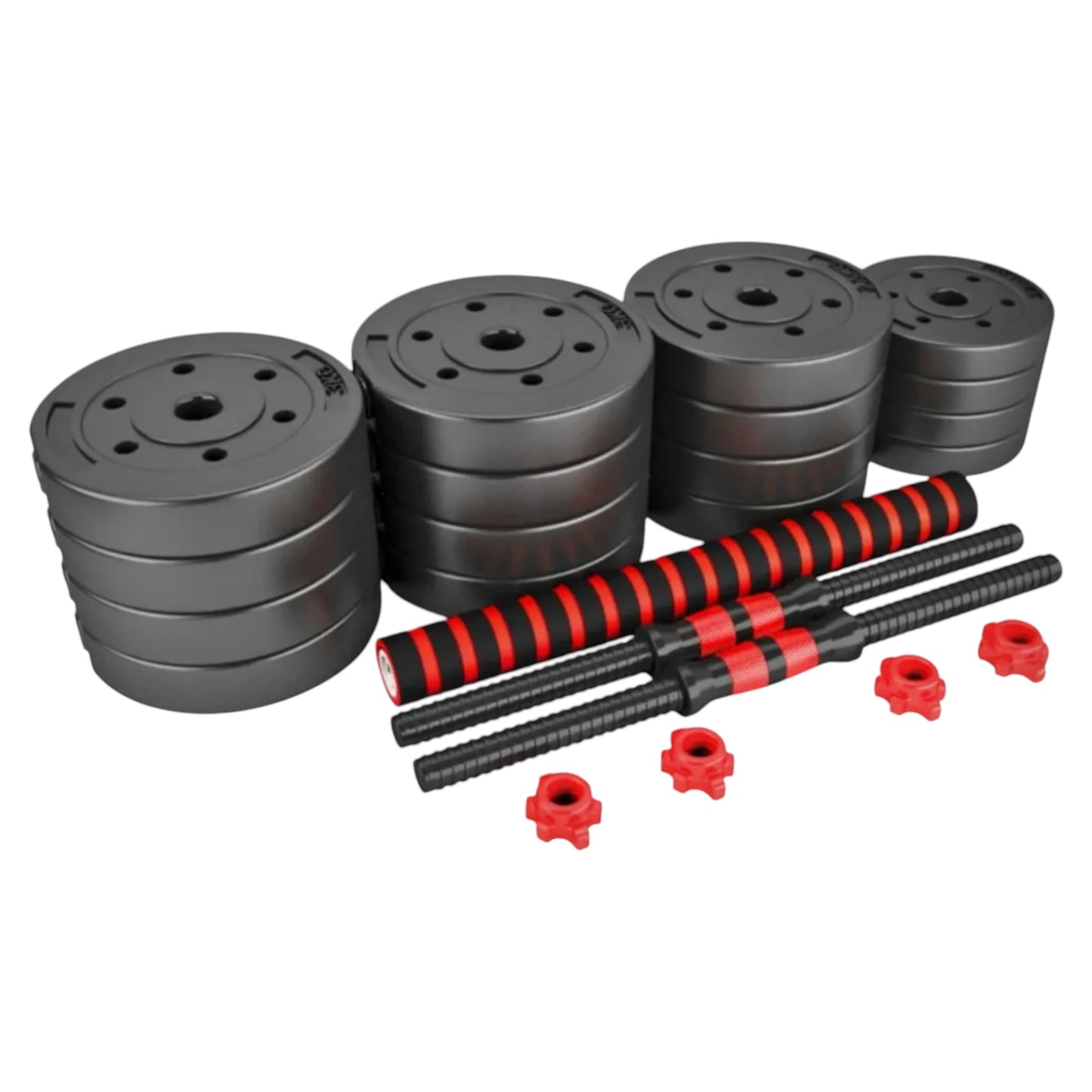 Juego De Mancuernas Ajustables 2 en 1,con barras,Multifución 10KG-15KG-20KG-30KG. Juego de Pesas con Barra Libremente Combinable con Barras Conexión, 10/15KG/20KG/30KG... ajustables, mancuernas cortas y largas (man-001 22.9