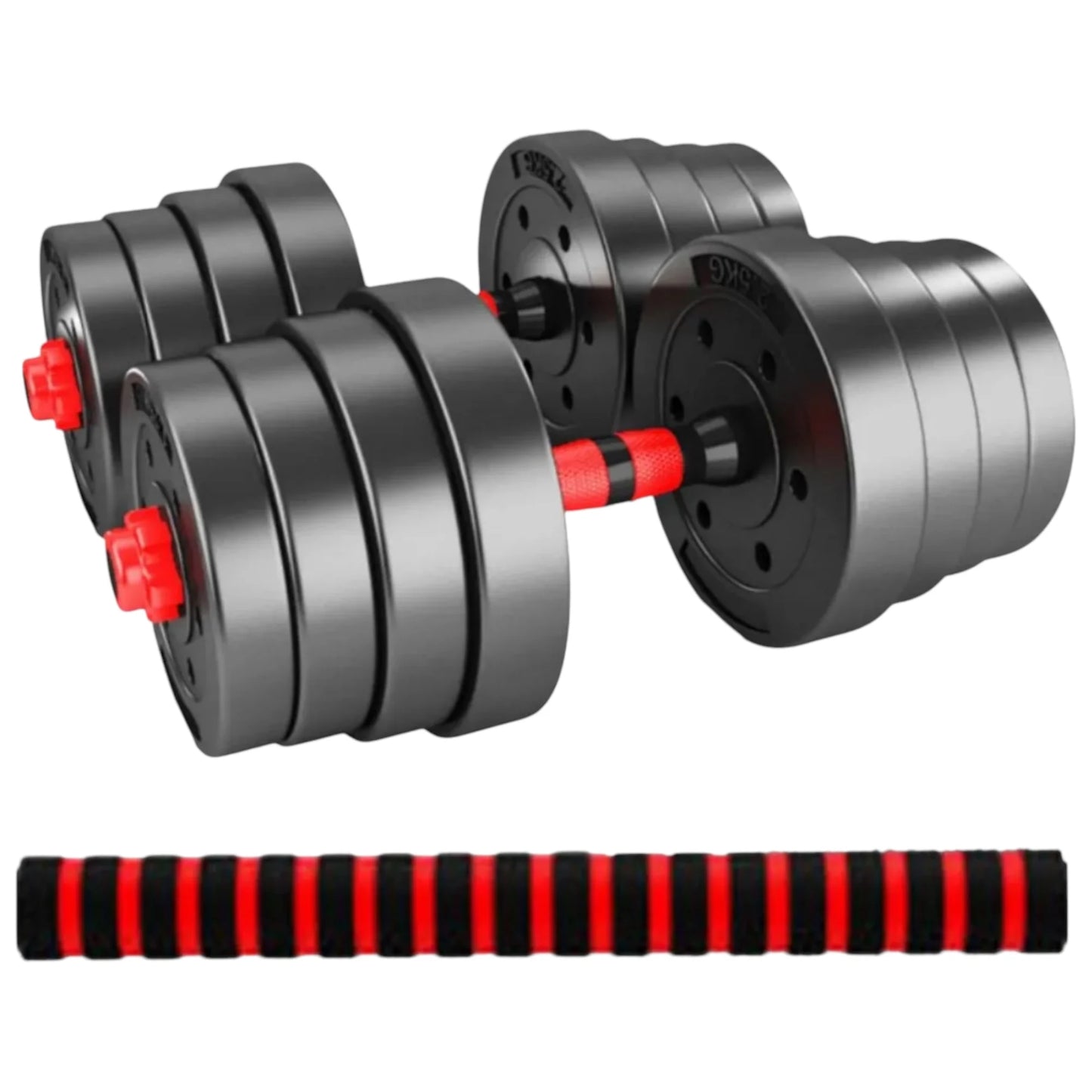 Juego De Mancuernas Ajustables 2 en 1,con barras,Multifución 10KG-15KG-20KG-30KG. Juego de Pesas con Barra Libremente Combinable con Barras Conexión, 10/15KG/20KG/30KG... ajustables, mancuernas cortas y largas (man-001 22.9