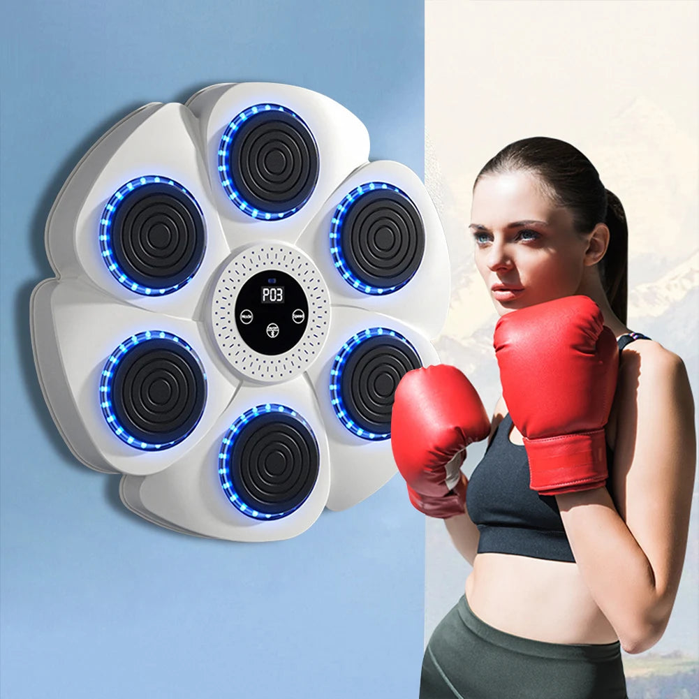 Máquina de boxeo con música inteligente, objetivo de pared para el hogar, reacción de golpe para niños, objetivo electrónico interior ajustable, dispositivo de entrenamiento Sanda