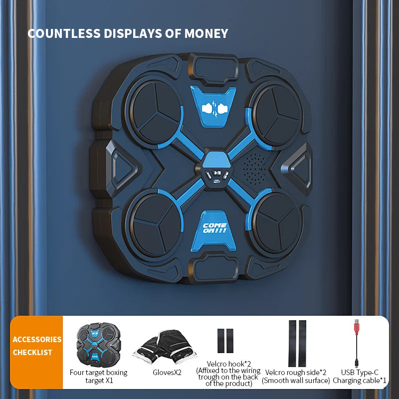Máquina de boxeo de música inteligente con Bluetooth, descompresión, lucha, Fitness, boxeo en casa, objetivo de pared, entrenador de boxeo, accesorios de boxeo