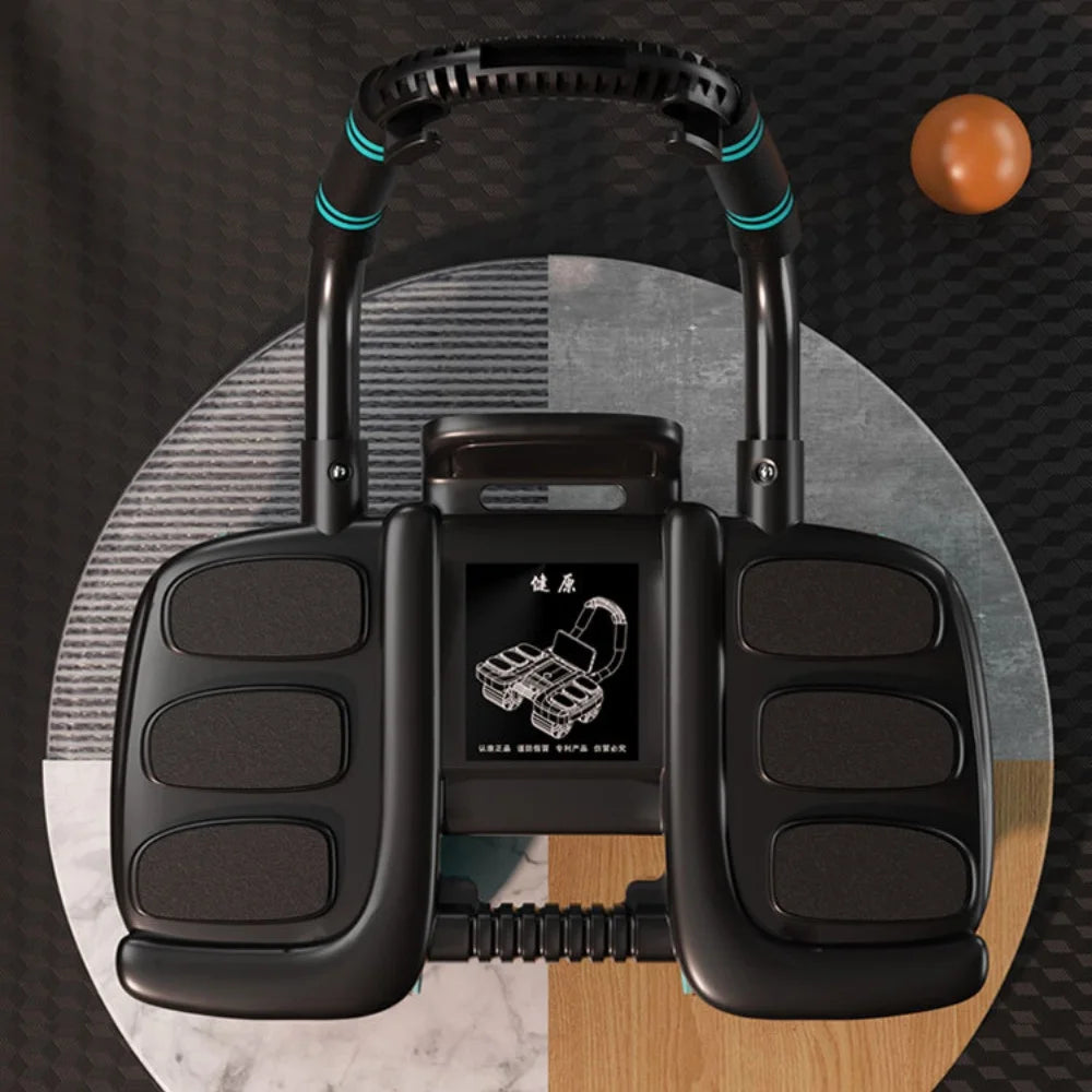 Ejercitador de rueda Abdominal, diseño de seis codos, deslizante, rueda de entrenamiento Abdominal, rebote automático, antideslizante, gimnasio en casa, equipo de Fitness