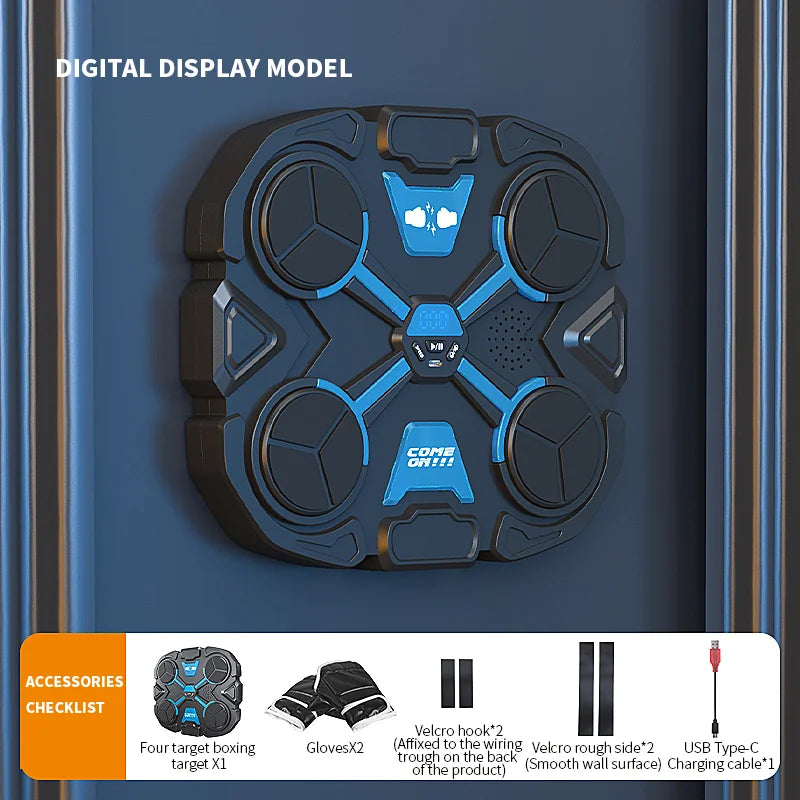 Máquina de boxeo de música inteligente con Bluetooth, descompresión, lucha, Fitness, boxeo en casa, objetivo de pared, entrenador de boxeo, accesorios de boxeo