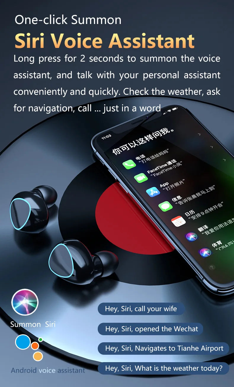 Nueva llegada M10 auriculares inalámbricos de alta calidad auriculares con sonido perfecto juego deportivo música BT auriculares con banco de energía