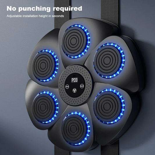 Máquina de boxeo con música inteligente, objetivo de pared para el hogar, reacción de golpe para niños, objetivo electrónico interior ajustable, dispositivo de entrenamiento Sanda