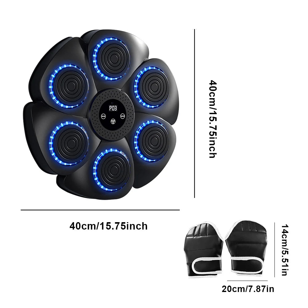 Máquina de boxeo con música inteligente, objetivo de pared para el hogar, reacción de golpe para niños, objetivo electrónico interior ajustable, dispositivo de entrenamiento Sanda