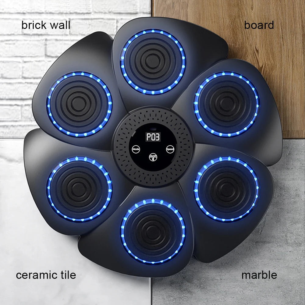 Máquina de boxeo con música inteligente, objetivo de pared para el hogar, reacción de golpe para niños, objetivo electrónico interior ajustable, dispositivo de entrenamiento Sanda