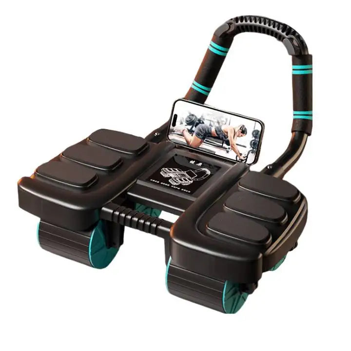Ejercitador de rueda Abdominal, diseño de seis codos, deslizante, rueda de entrenamiento Abdominal, rebote automático, antideslizante, gimnasio en casa, equipo de Fitness