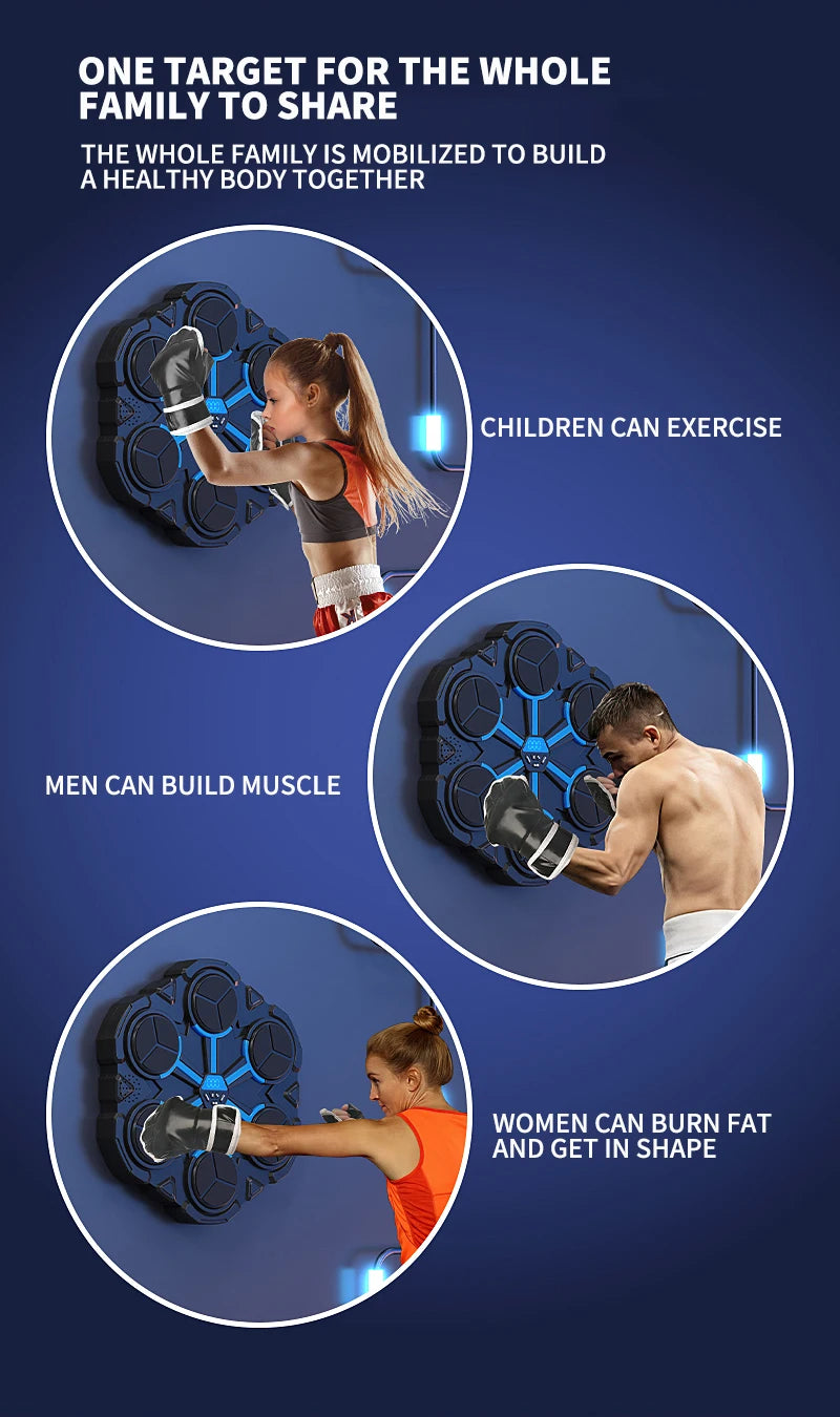 Máquina de boxeo de música inteligente con Bluetooth, descompresión, lucha, Fitness, boxeo en casa, objetivo de pared, entrenador de boxeo, accesorios de boxeo