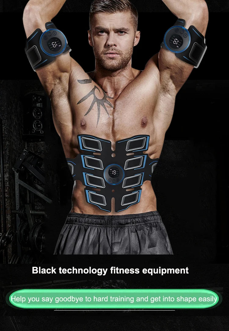 Entrenador muscular Abdominal recargable por USB, masajeador muscular Abdominal portátil, cinturón de entrenamiento electrónico, equipo de ejercicio físico