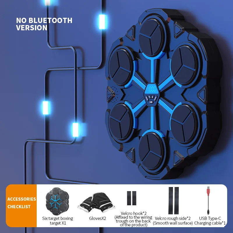 Máquina de boxeo de música inteligente con Bluetooth, descompresión, lucha, Fitness, boxeo en casa, objetivo de pared, entrenador de boxeo, accesorios de boxeo