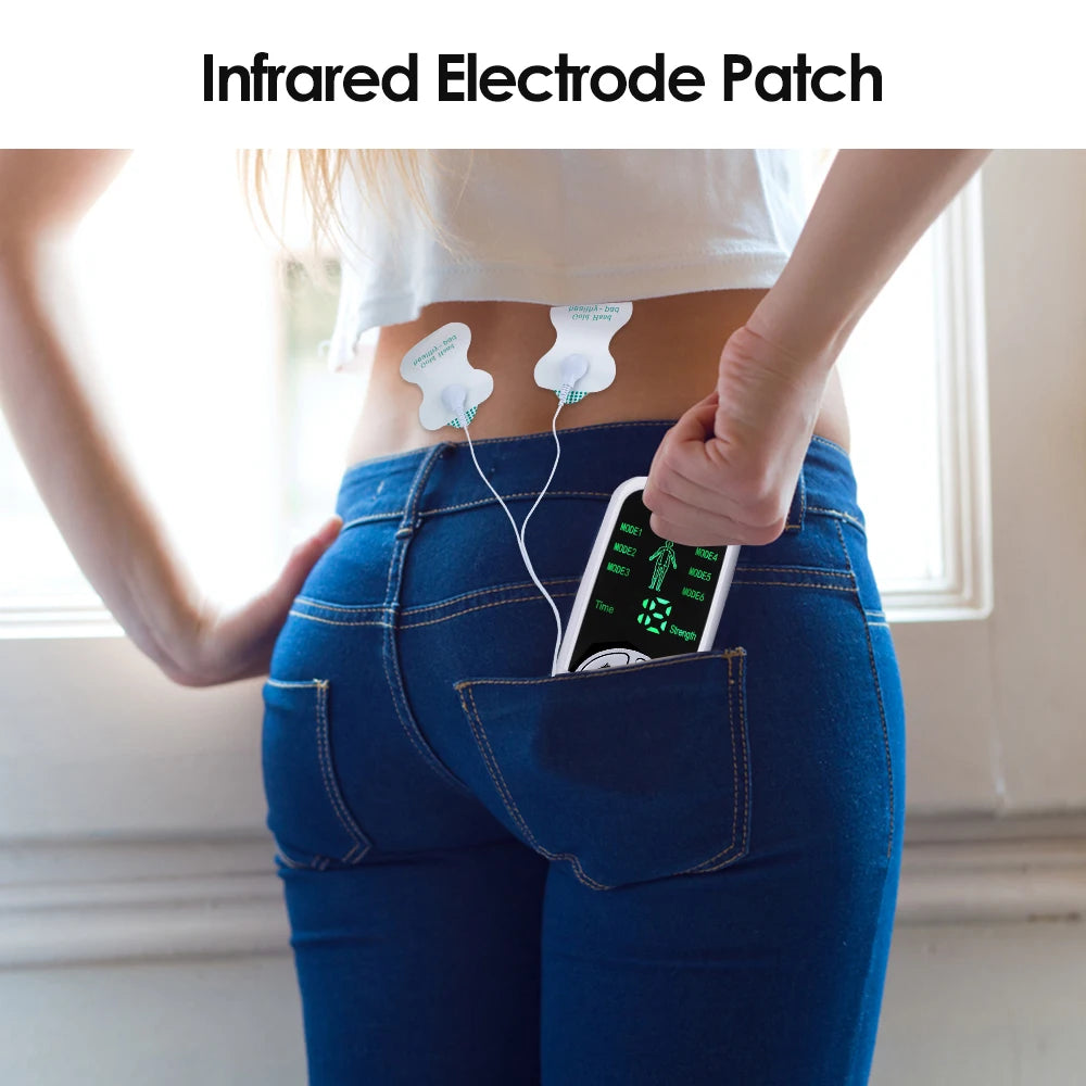 Estimulador de terapia muscular eléctrica EMS, máquina de unidad Tens de 6 modos, fisioterapia meridiana, masajeador corporal de próstata Abdominal de pulso