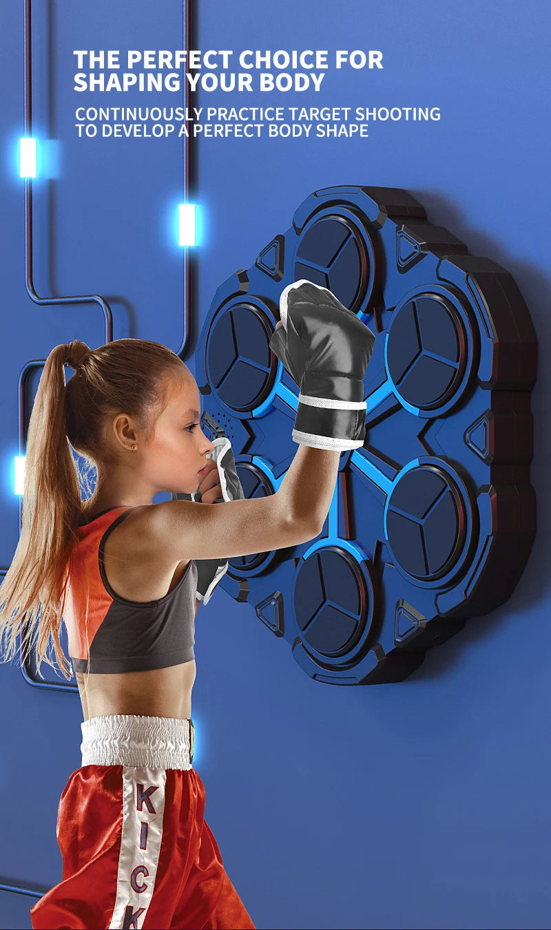 Máquina de boxeo de música inteligente con Bluetooth, descompresión, lucha, Fitness, boxeo en casa, objetivo de pared, entrenador de boxeo, accesorios de boxeo