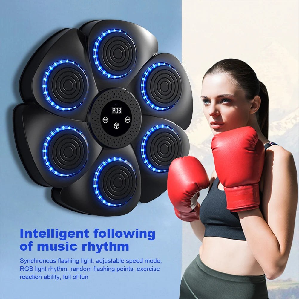 Máquina de boxeo con música inteligente, objetivo de pared para el hogar, reacción de golpe para niños, objetivo electrónico interior ajustable, dispositivo de entrenamiento Sanda