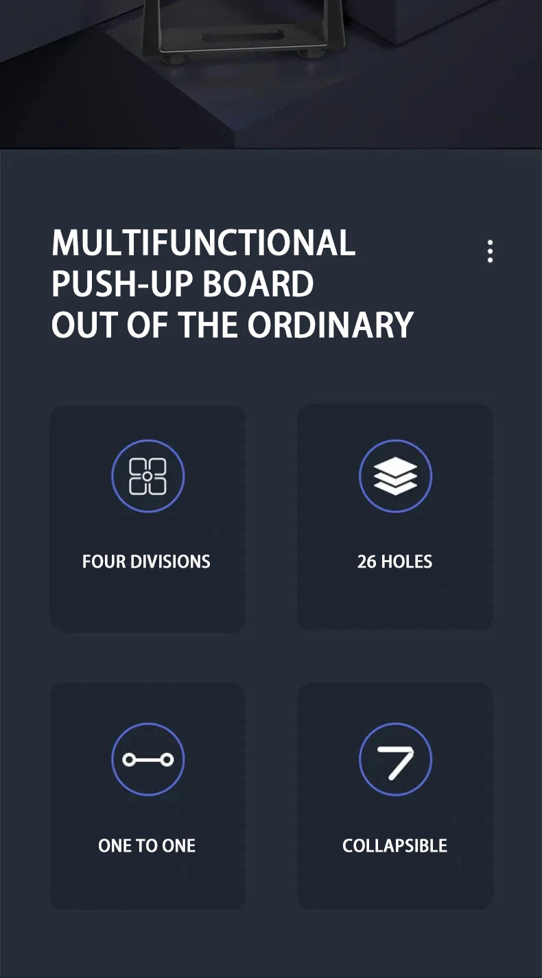 Juego de tablero de realce multifuncional portátil con asas, equipo de Fitness plegable para entrenamiento de pecho, Abdomen, brazos y espalda