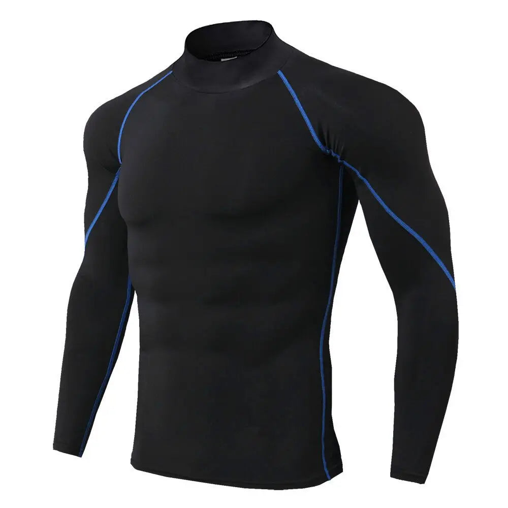 Camiseta deportiva para hombre, camiseta de secado rápido para culturismo y correr, camiseta de compresión de manga larga para gimnasio, camiseta ajustada para Fitness para hombre Rashgard