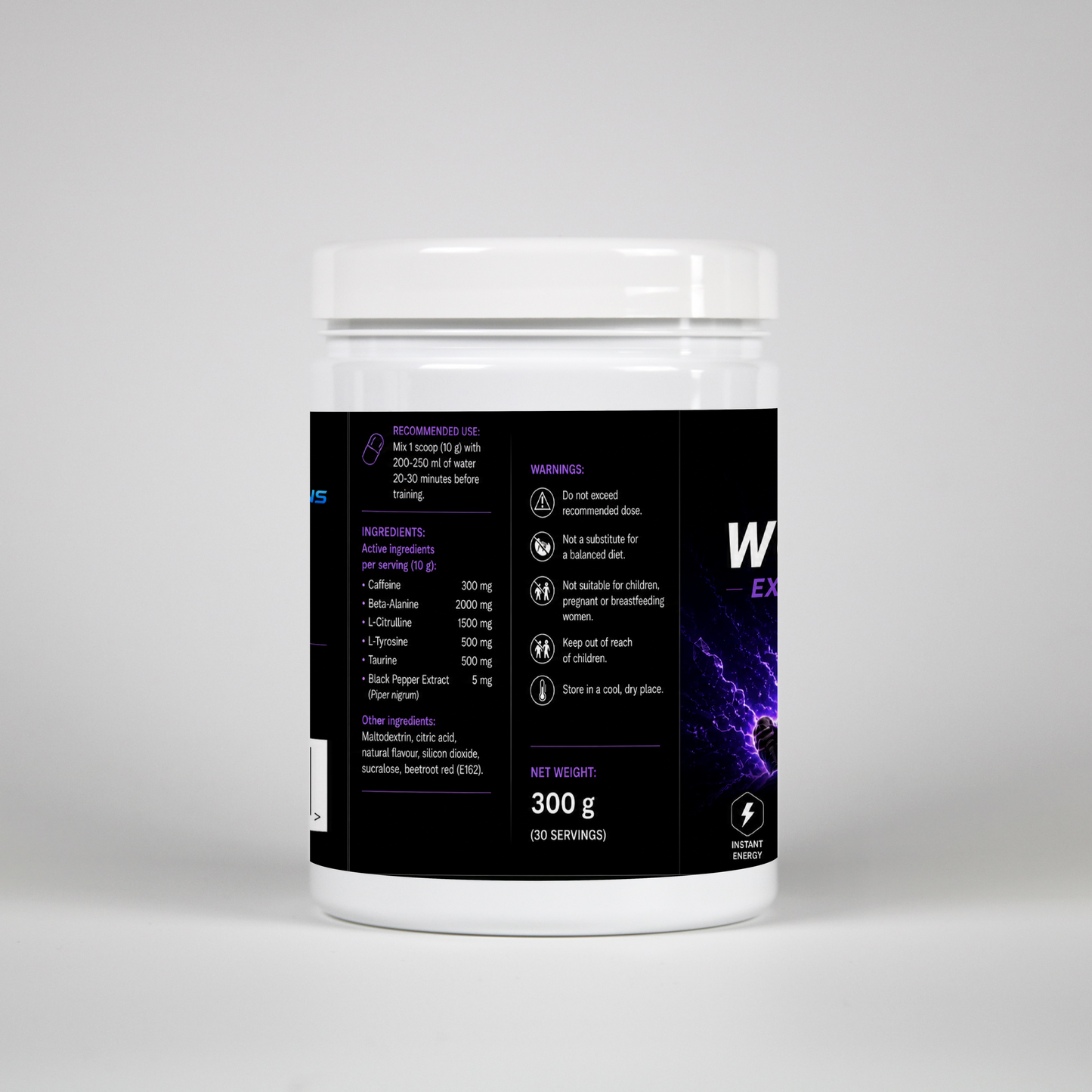 Pre-Workout Booster Green Apple - 500g