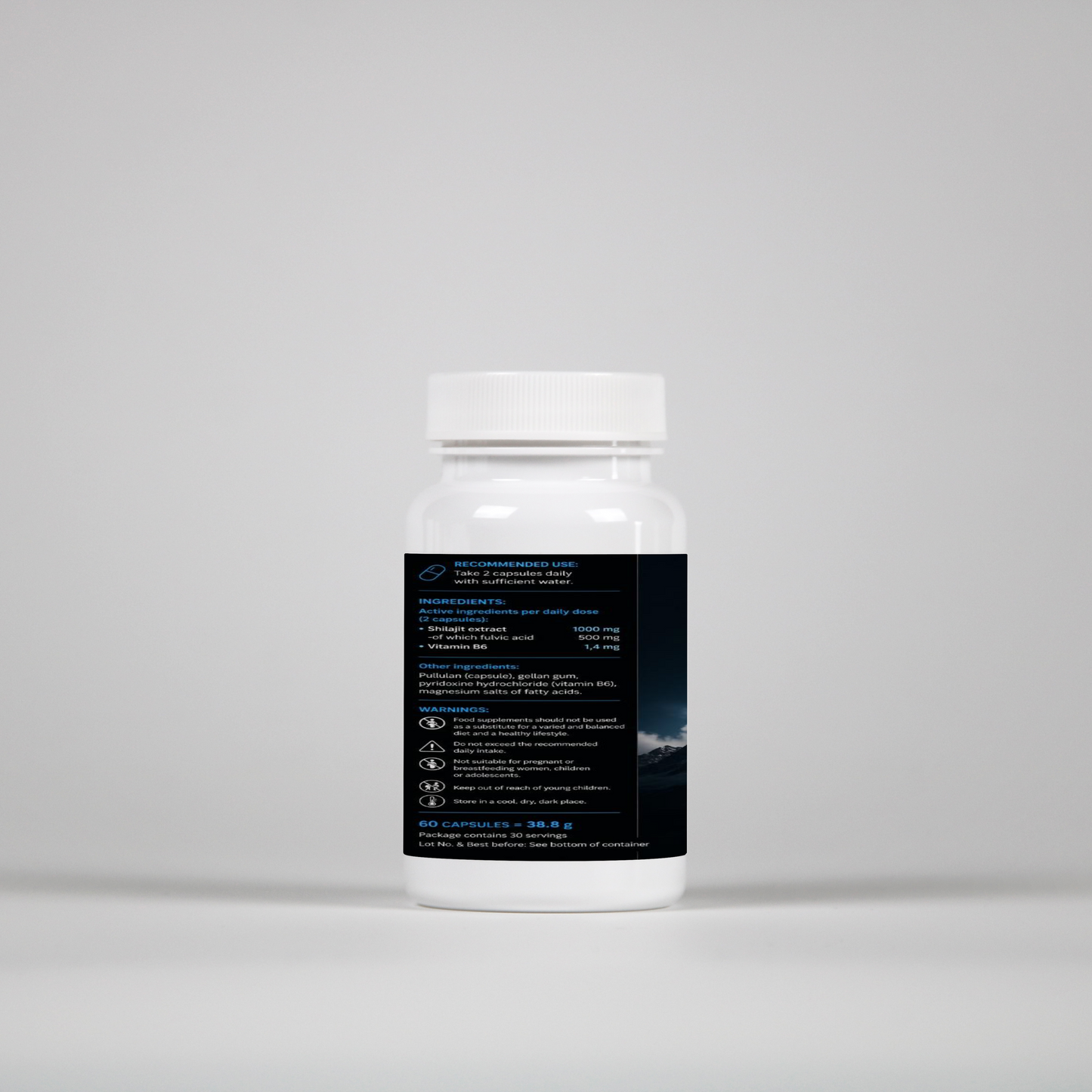 Shilajit + Vitamin B6 - 60 Capsules