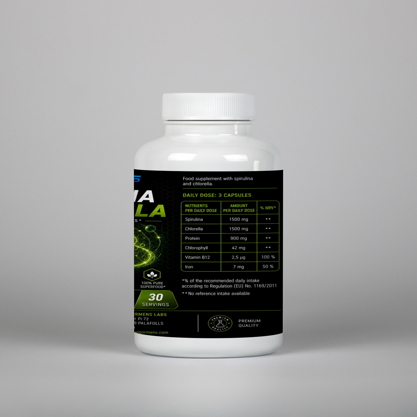 Spirulina + Chlorella - 120 Capsules