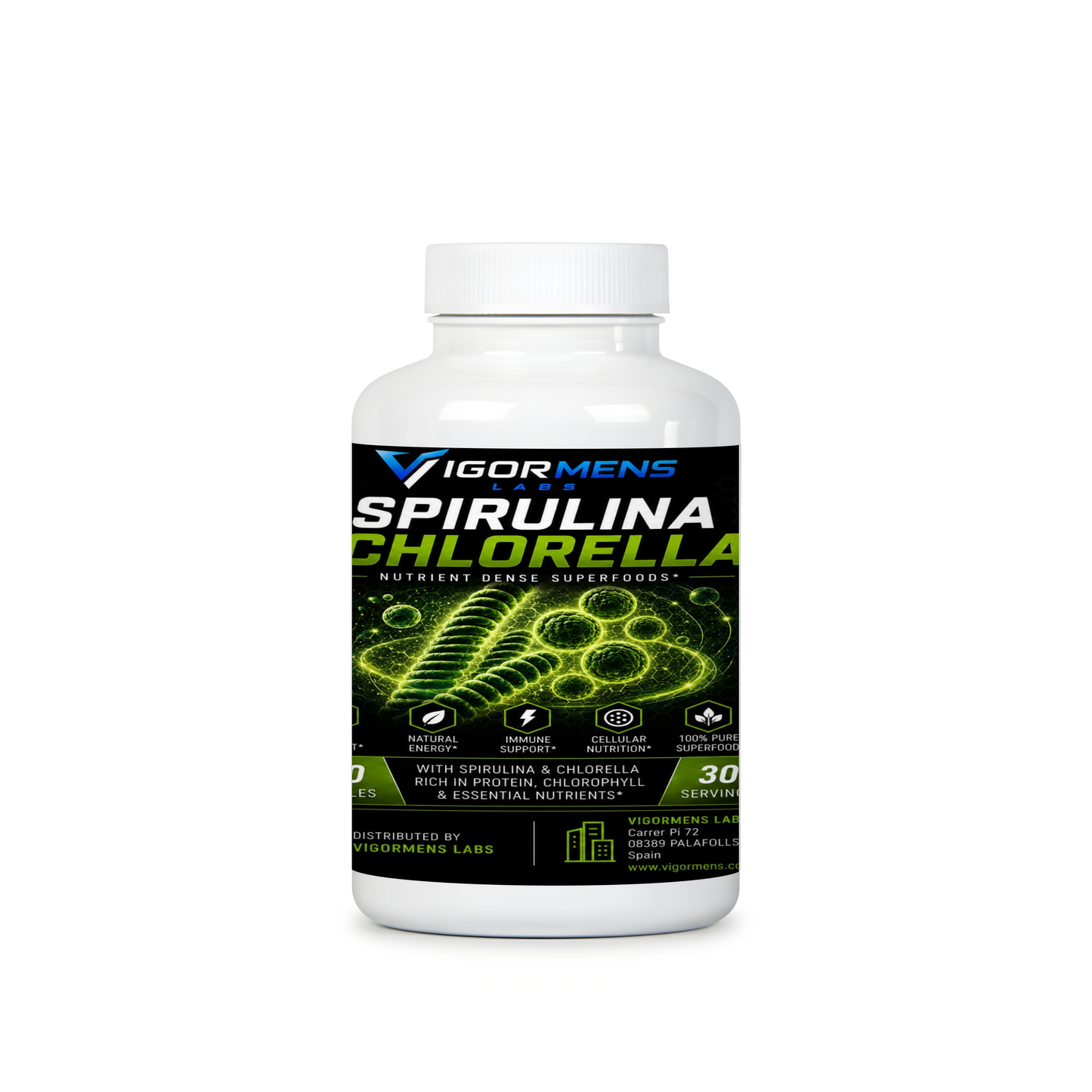 Spirulina + Chlorella - 120 Capsules