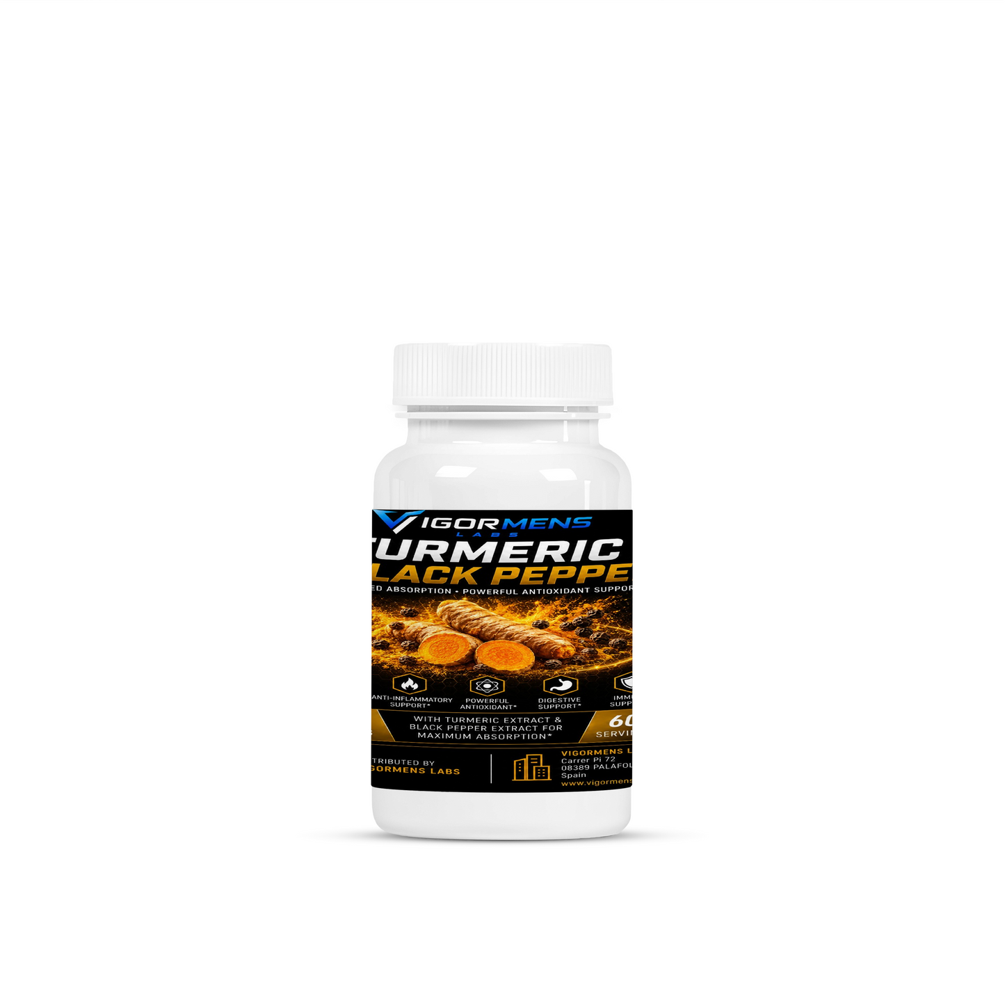 Turmeric + Black Pepper - 60 Capsules