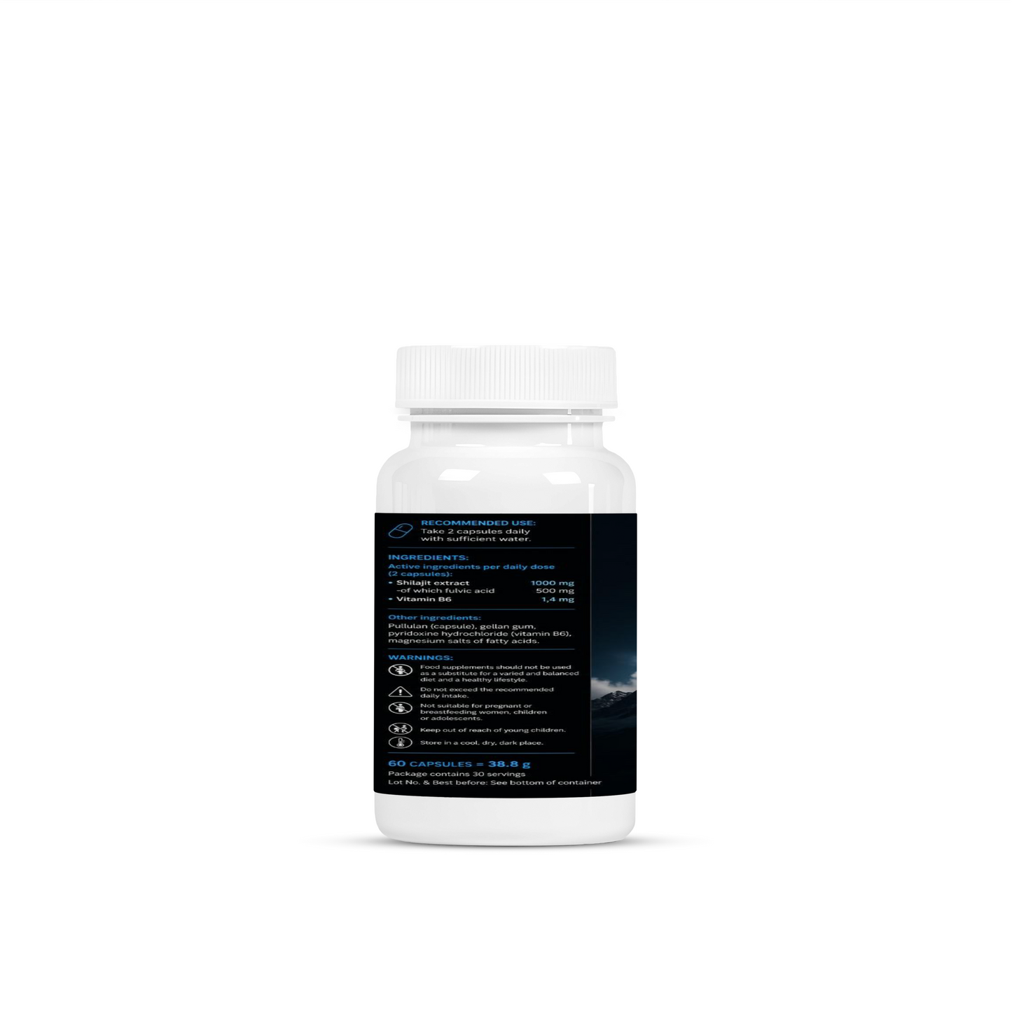 Shilajit + Vitamin B6 - 60 Capsules