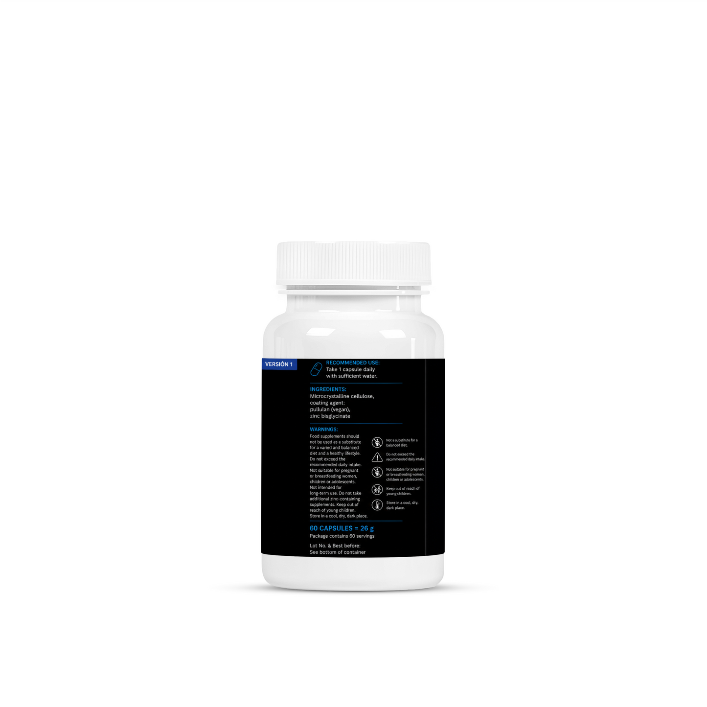 Zinc Bisglycinate – 60 Capsules