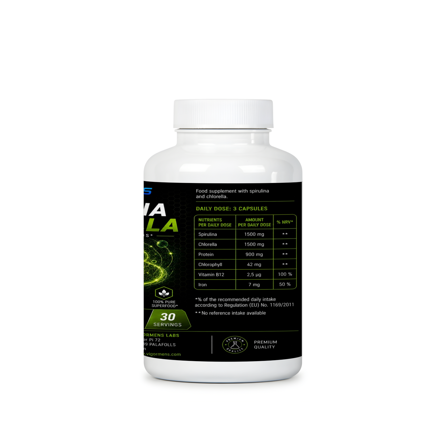 Spirulina + Chlorella - 120 Capsules