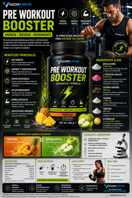 Pre-Workout Booster Tropical - 500g