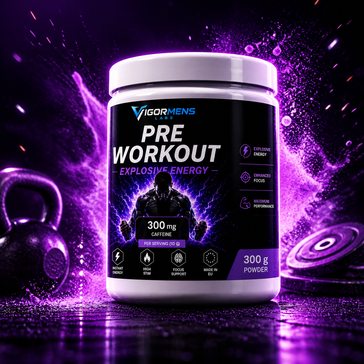 Pre-Workout Booster Green Apple - 500g