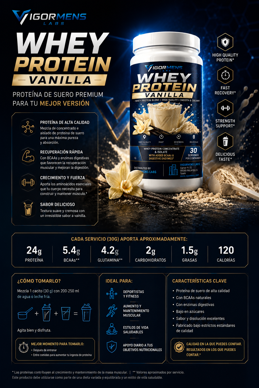 Whey Protein Vanilla - 1000g